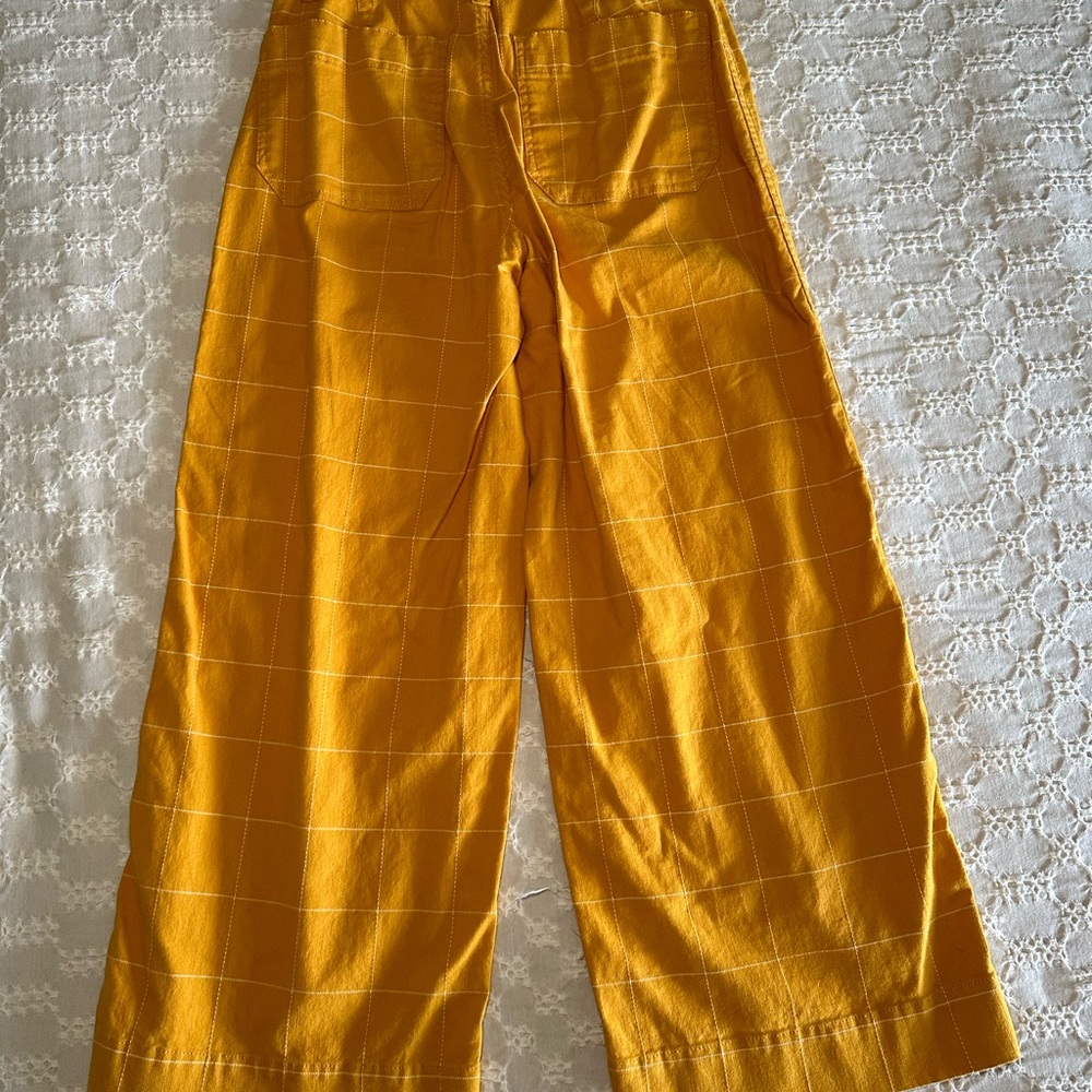 Madewell wide leg yellow pant